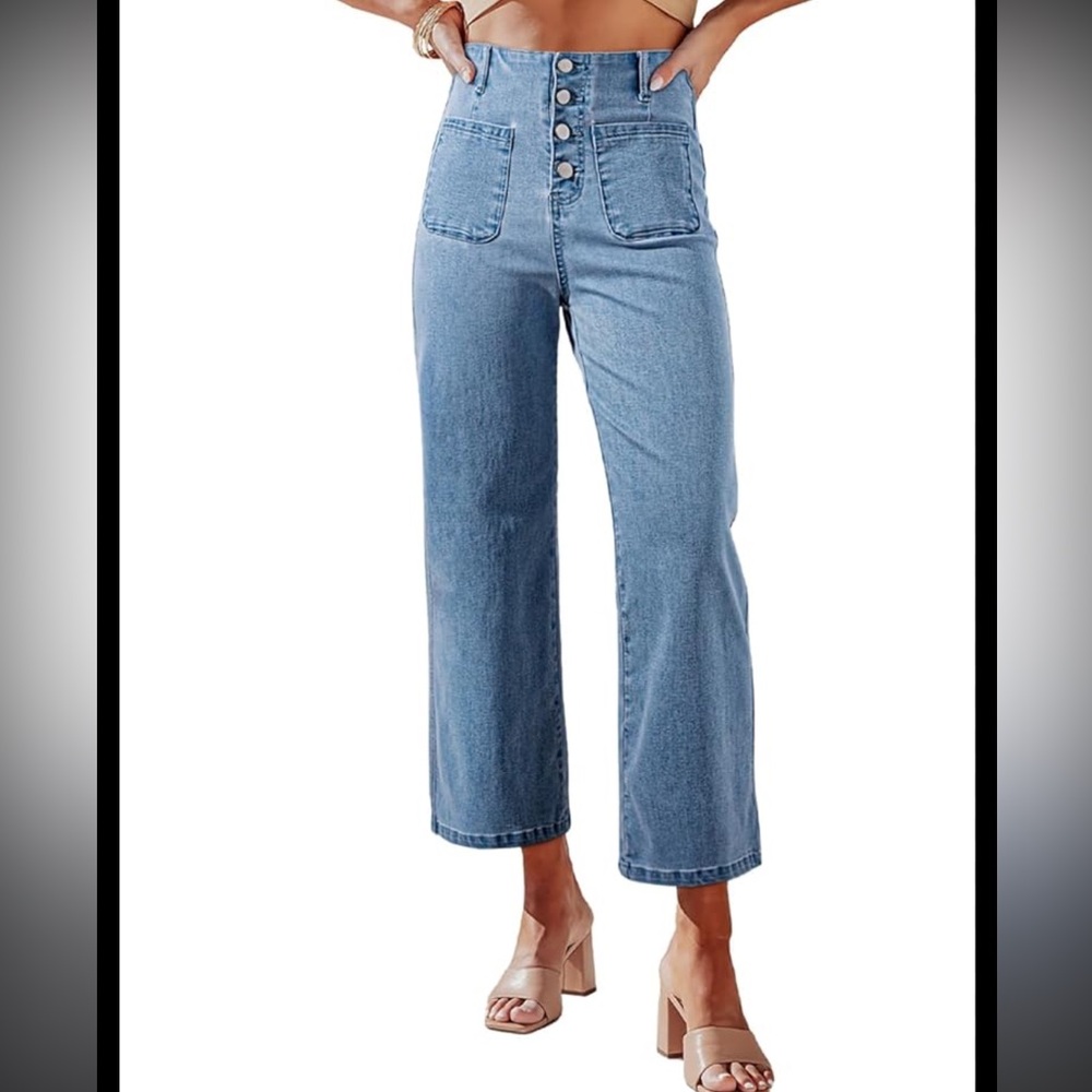 SIDEFEEL Blue Cropped Women's Jeans